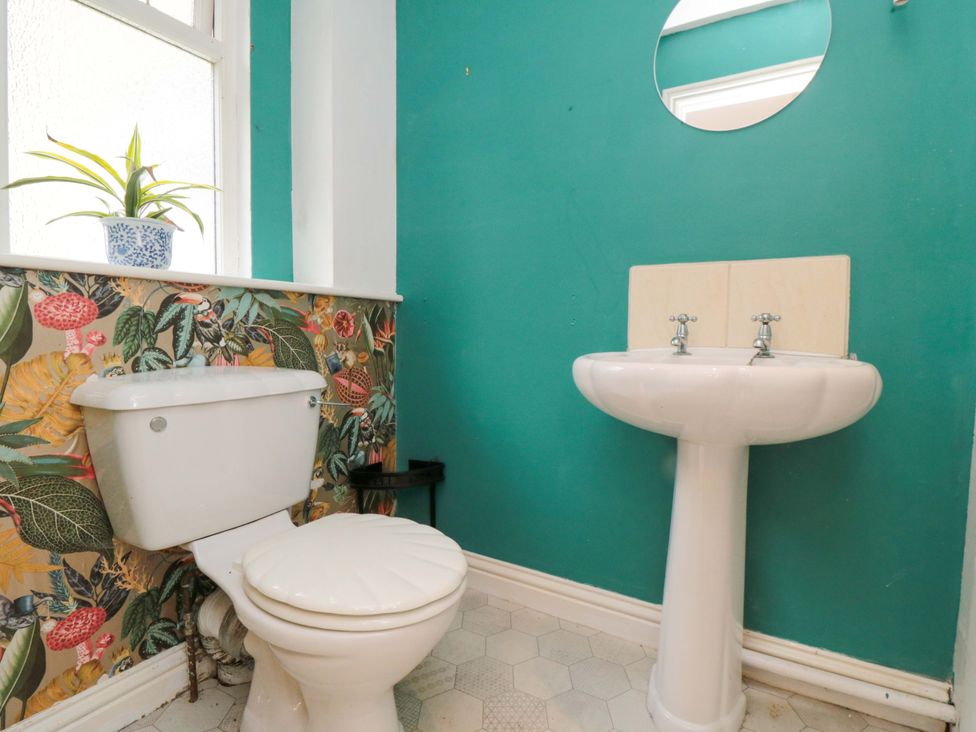 A bathroom with a toilet and a sink at The Annex in York
