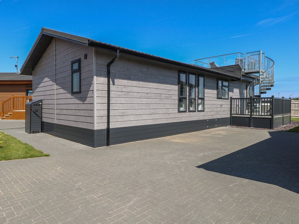 A house with stairs and deck at Life's a Beach, Bacton