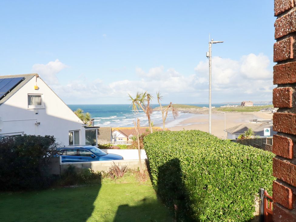 A view of the sea and beach from a property at Pipers Newquay