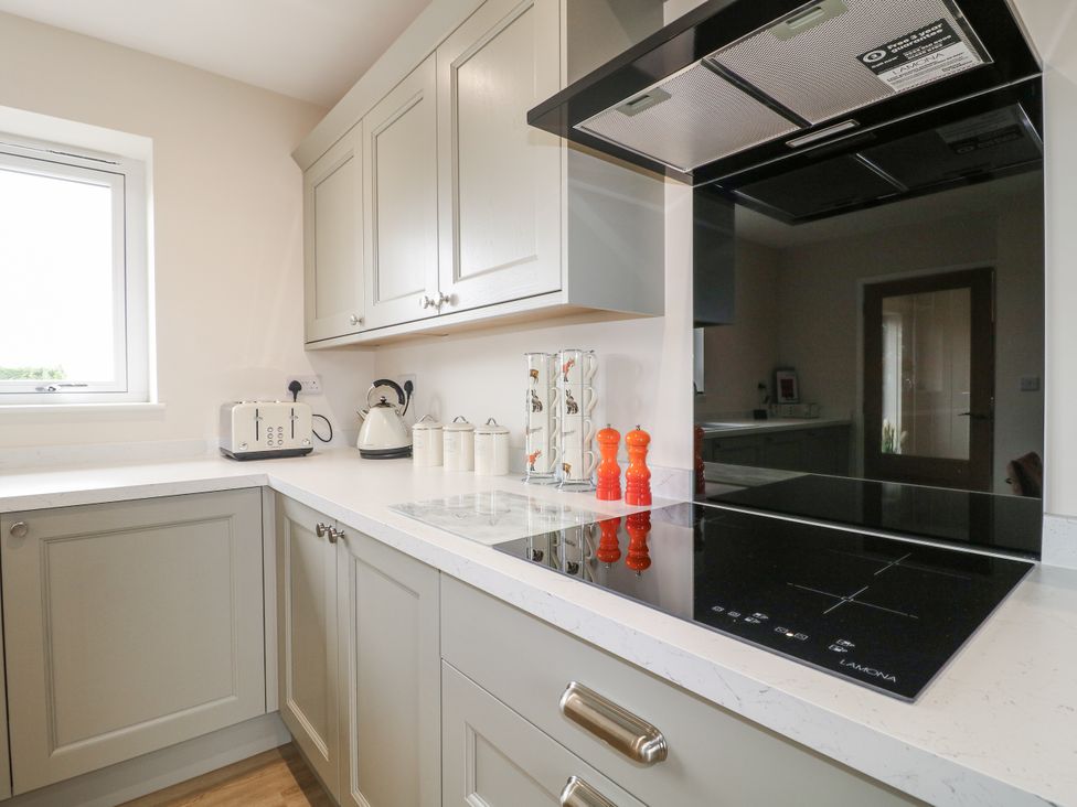 A kitchen with a toaster and kettle at Fields View Edingale near Alrewas