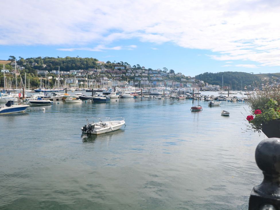 A view of boats on water at Castleview Apartment, 21 South Embankment Dartmouth