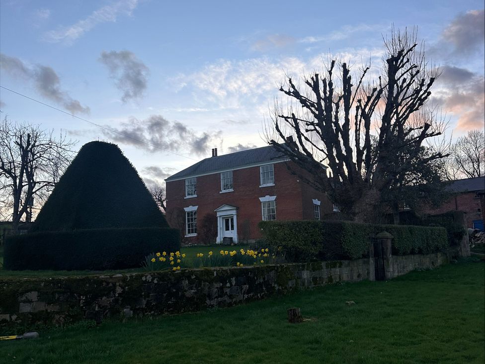 A house with a garden and daffodils at Farnah House Barn in Duffield