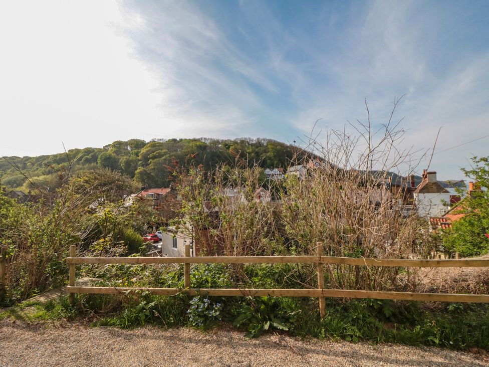 A view of houses and hills with trees in Iveridge Sandsend
