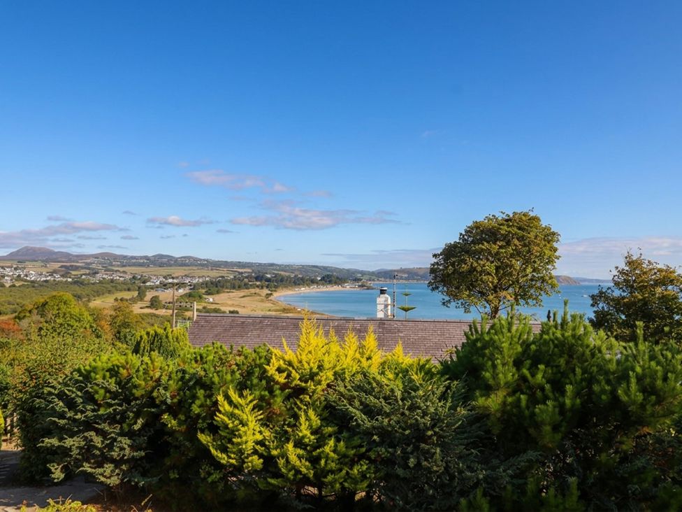 A view of the coastline and sea from a property at Machroes Cottage Bwlchtocyn near Abersoch