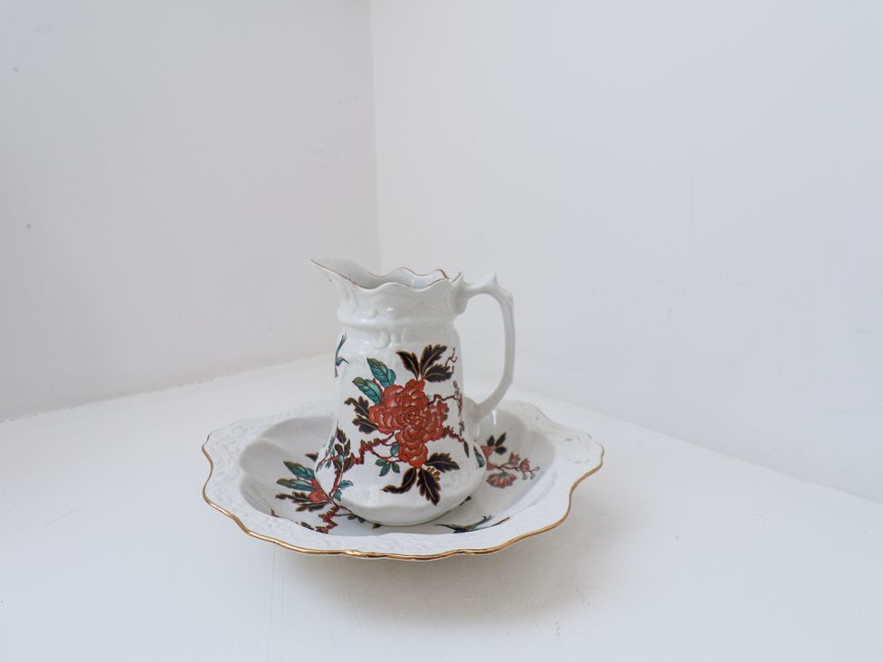A pitcher placed on a saucer at Rigg Cottage Sandsend