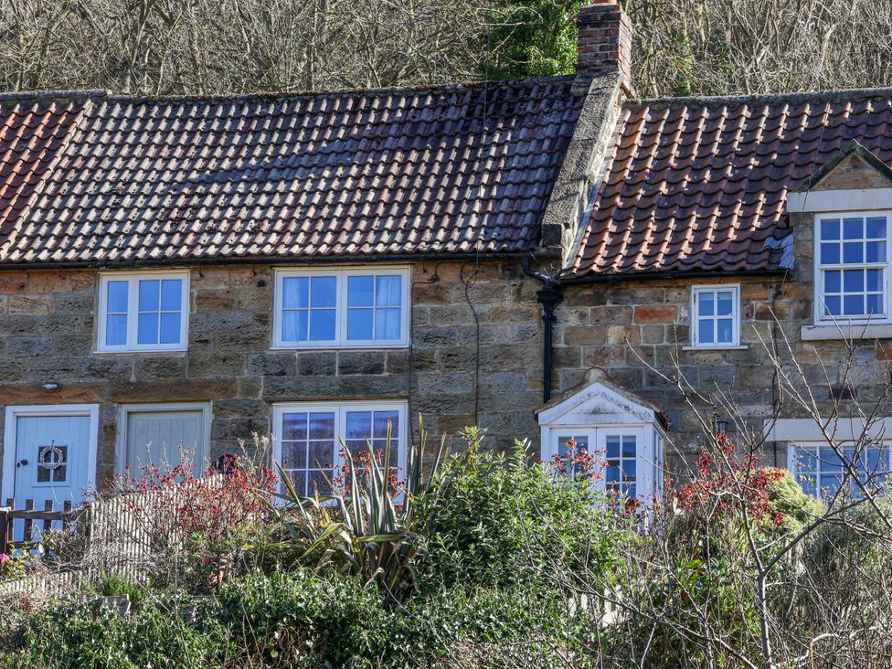 A house with windows and a door at Rigg Cottage, Mount Pleasant in Sandsend