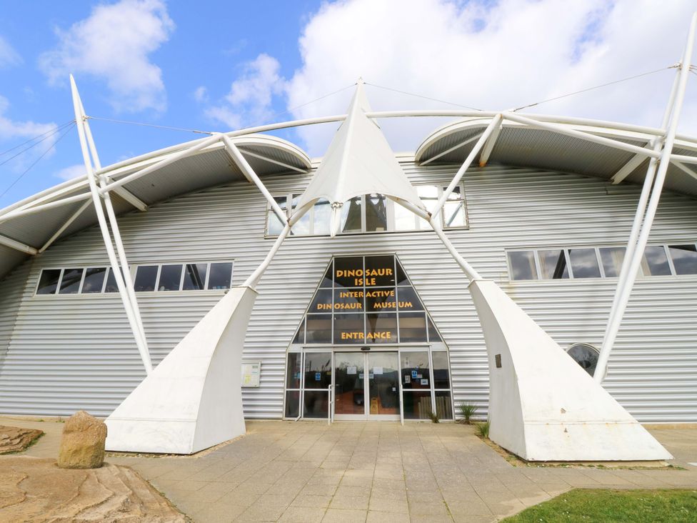 An entrance to the Dinosaur Isle Interactive Dinosaur Museum at No 157 Sandown Bay Holiday Chalet 'Field View' Sandown