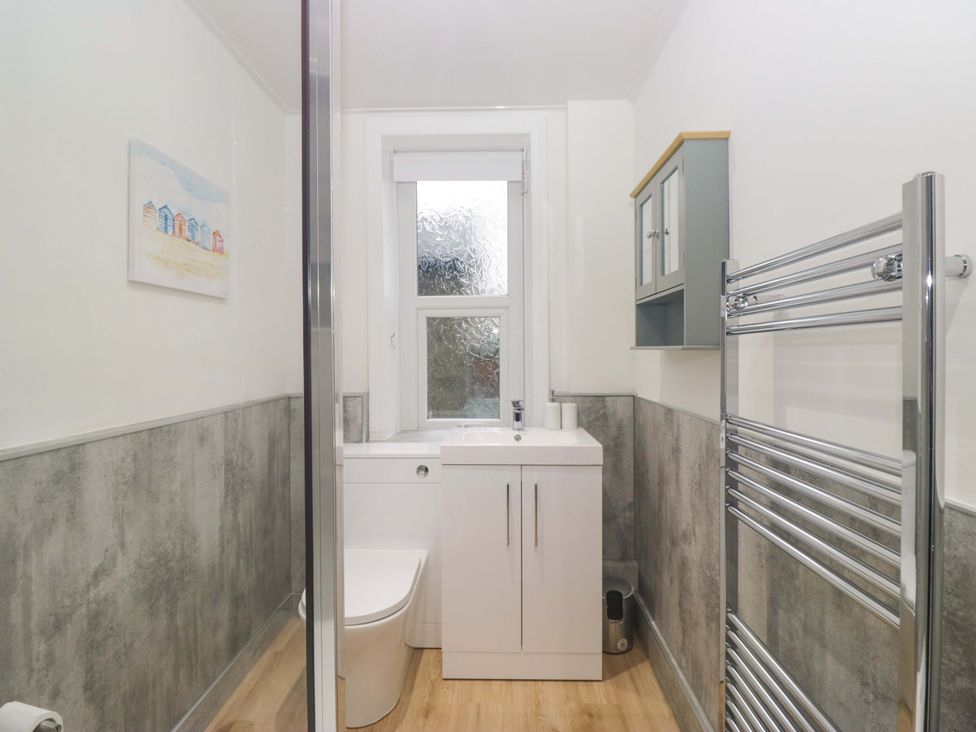 A bathroom with toilet and sink at Rocklands in Shap