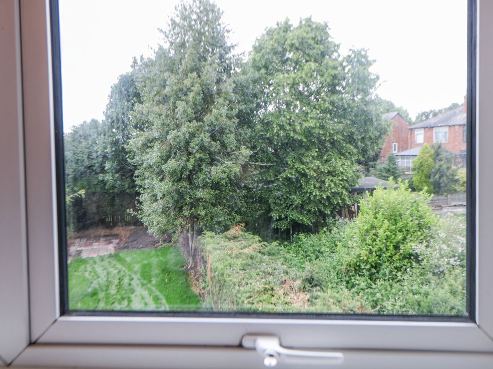 A view of trees and grass from a window at 37 Berry Hill Lane in Mansfield