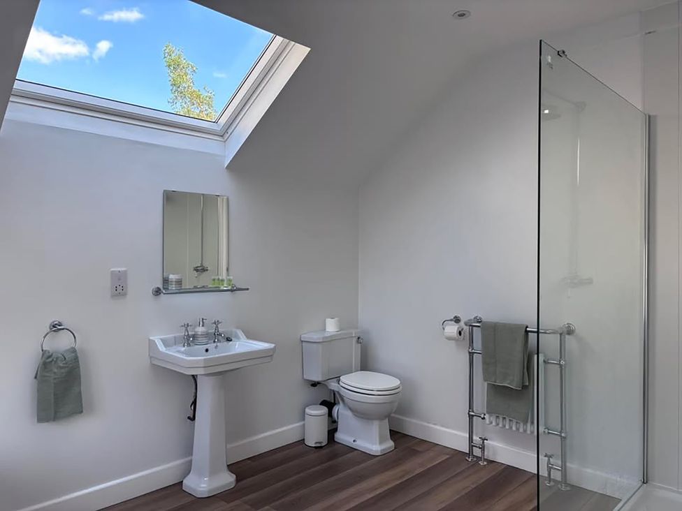 A bathroom with a sink and toilet at 96 Church Street in Guisborough