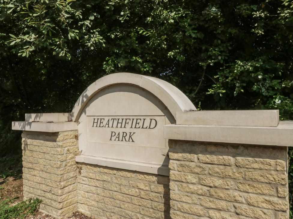A sign for Heathfield Park at Cherry Tree, Kidlington
