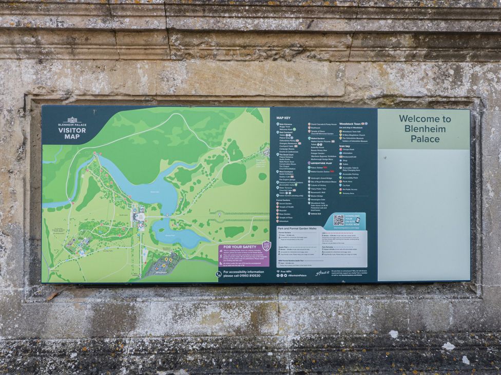 A visitor map at Blenheim Palace in Kidlington