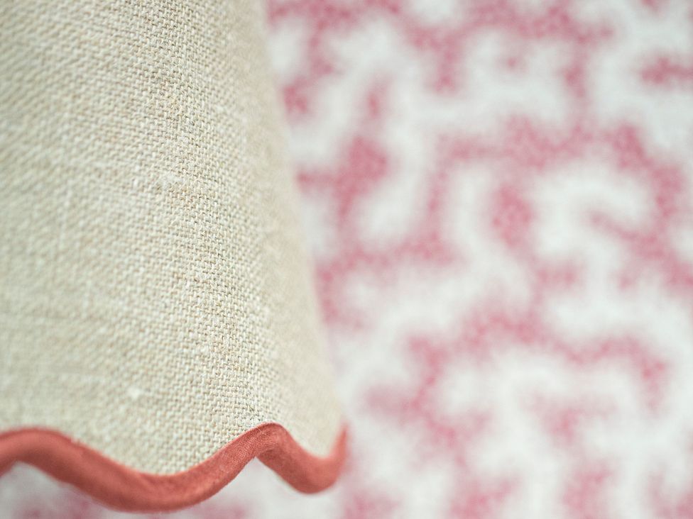 A close-up of a fabric with a scalloped edge at Apartment 1, 86 Dyer Street Cirencester