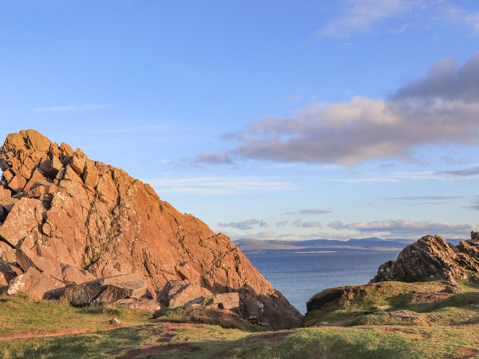 Rock formations and sea view at Mountain View Haven/Hafan Y Mor near Pwllheli