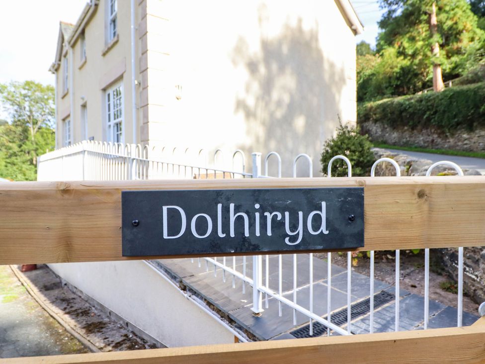 A sign labeled Dolhiryd in an outdoor area at Dolhiryd, Glyn Ceiriog, near Chirk