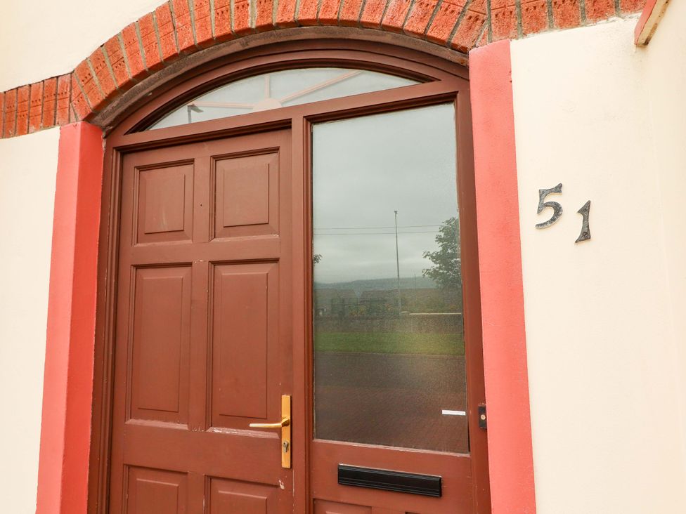 A front door and window with house number 51 at 51 Woodview Park, Tralee, County Kerry