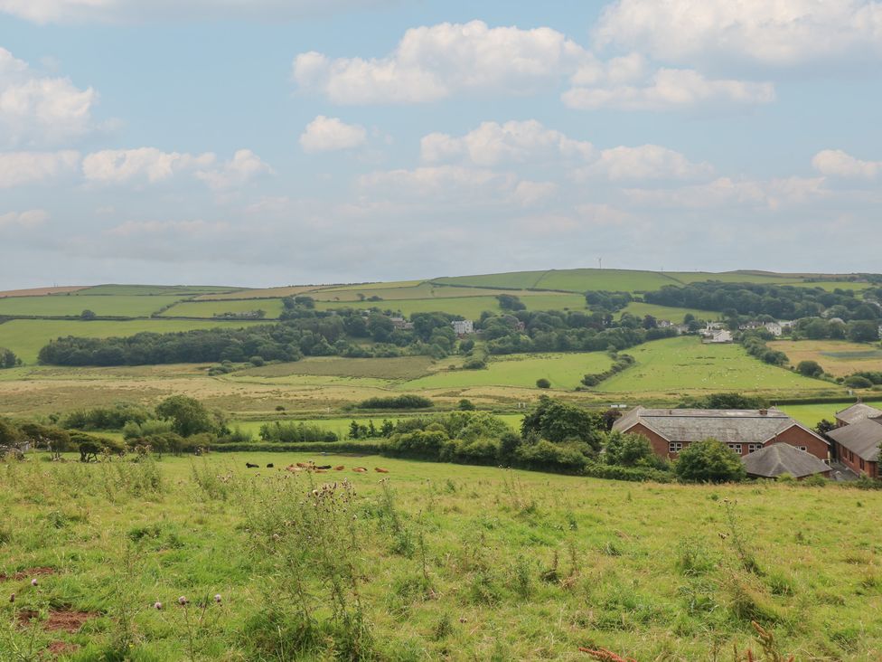 A landscape view with fields and cows at Hampton House St. Bees