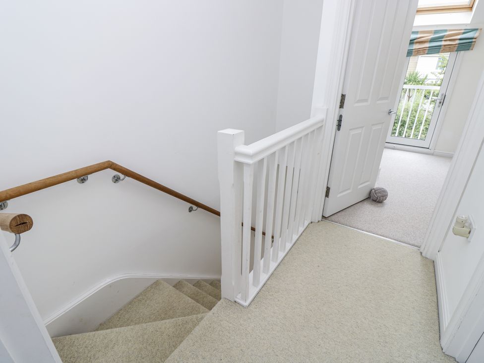 A staircase and landing area at Vermont 4 in Yarmouth