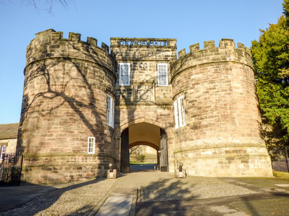 An entrance gate of a castle at Number 7 Canalside Skipton