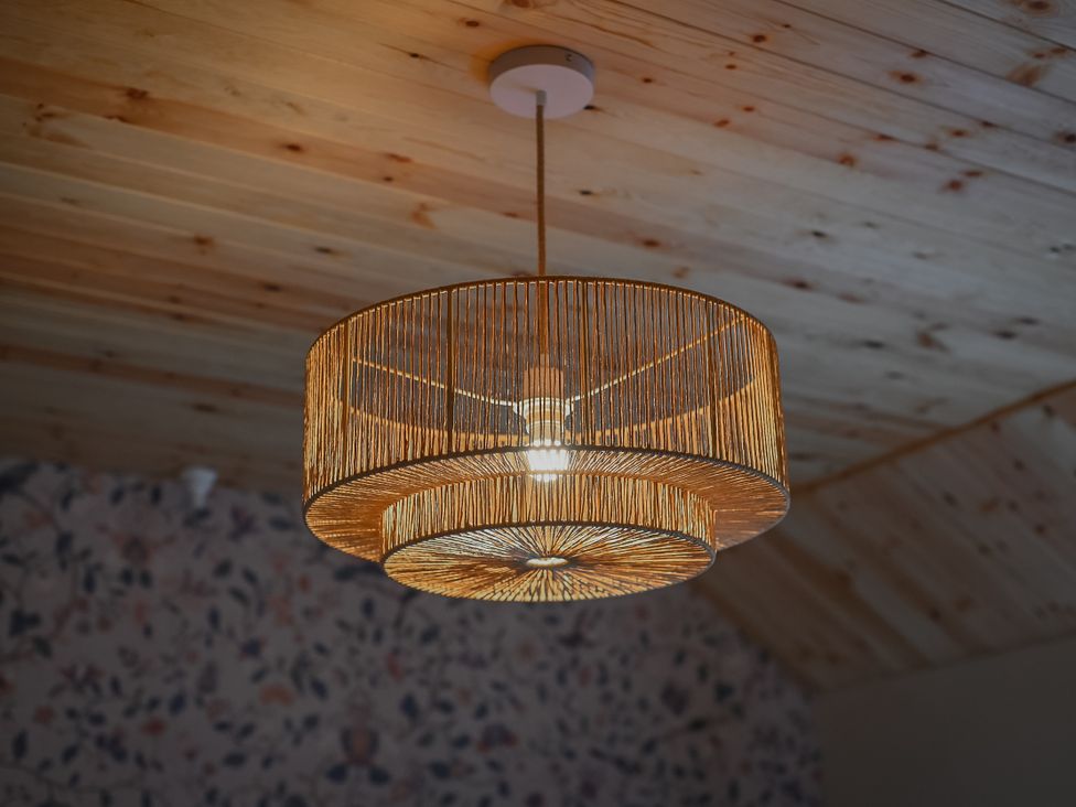 A light fixture with a contemporary design at Stud Farm House in Bleddfa near Knighton