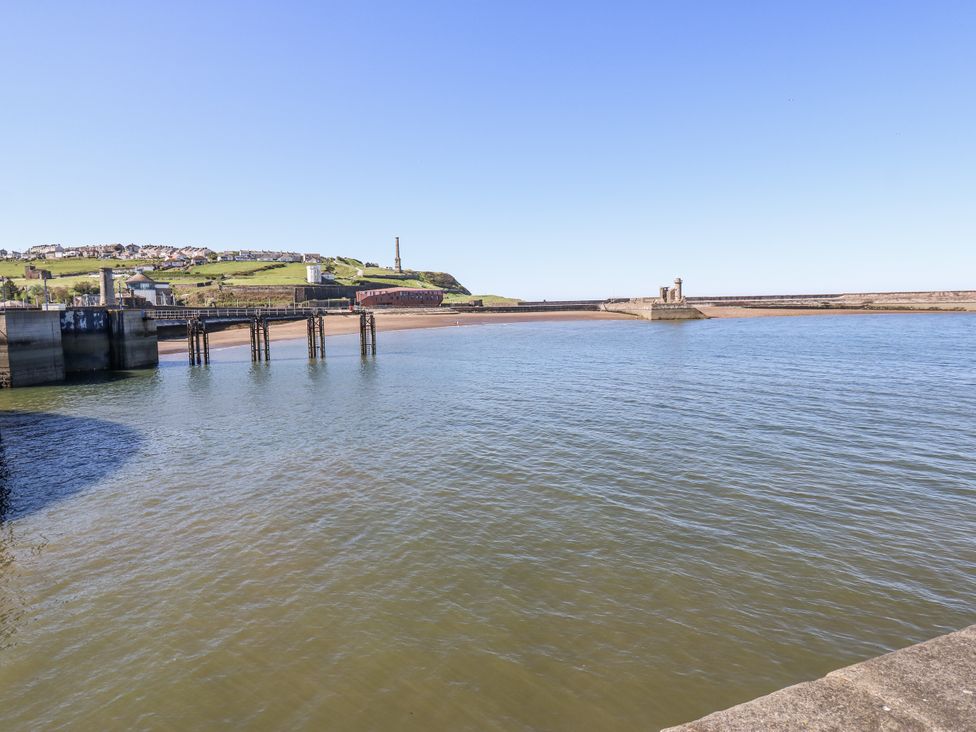 A view of a pier and water at Lowther House in Whitehaven