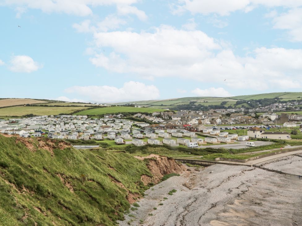 A view of caravans near the beach at Puffin in St Bees