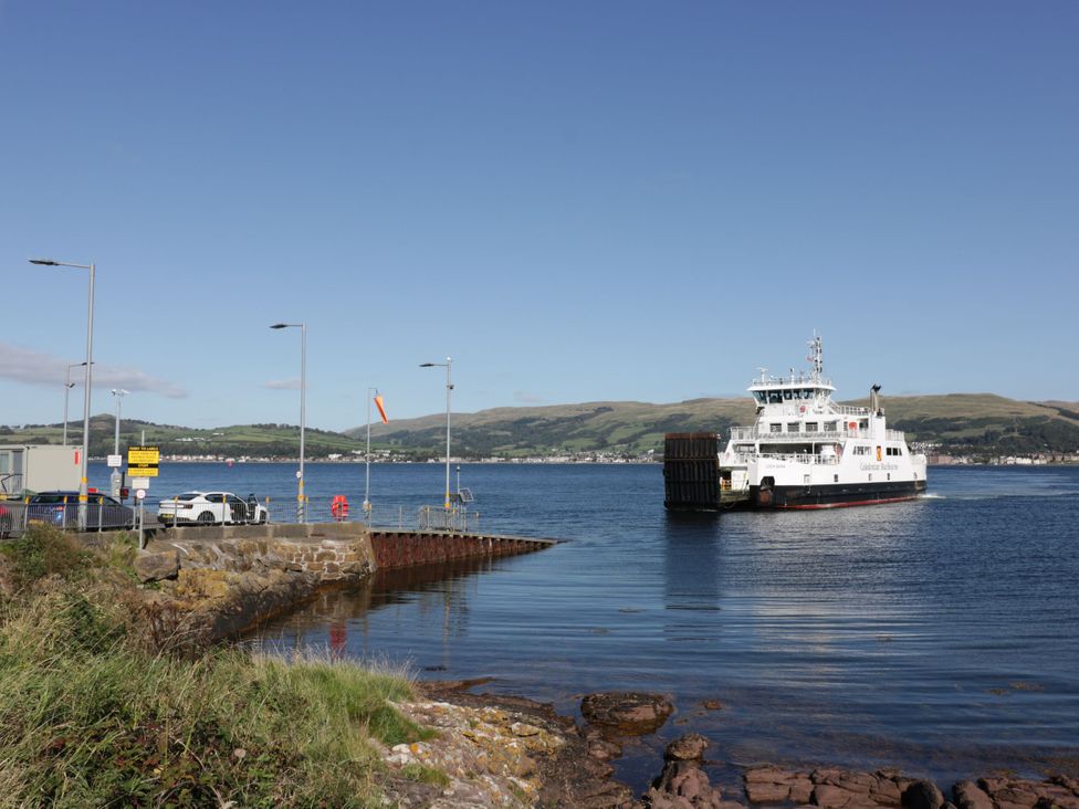 A ferry approaching the pier at 6 George Street Isle of Cumbrae