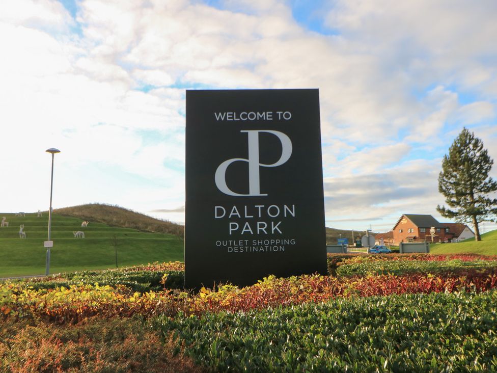 A sign for Dalton Park outlet shopping destination
