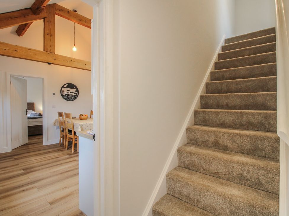 A staircase leading to an upper level at Elm Barn Northwood near Wem