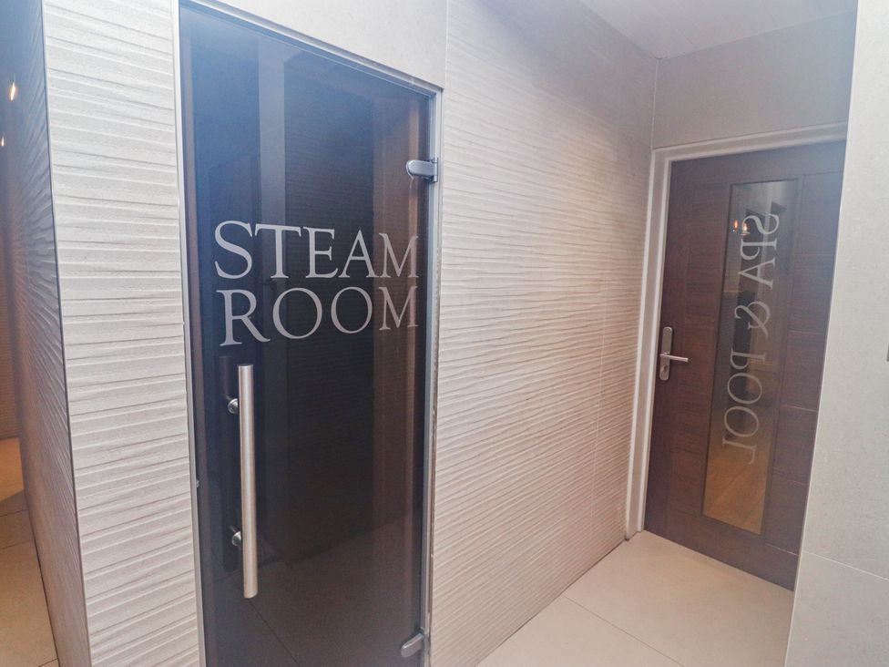 A steam room and spa room entrance at Honeymug in Branton near Powburn