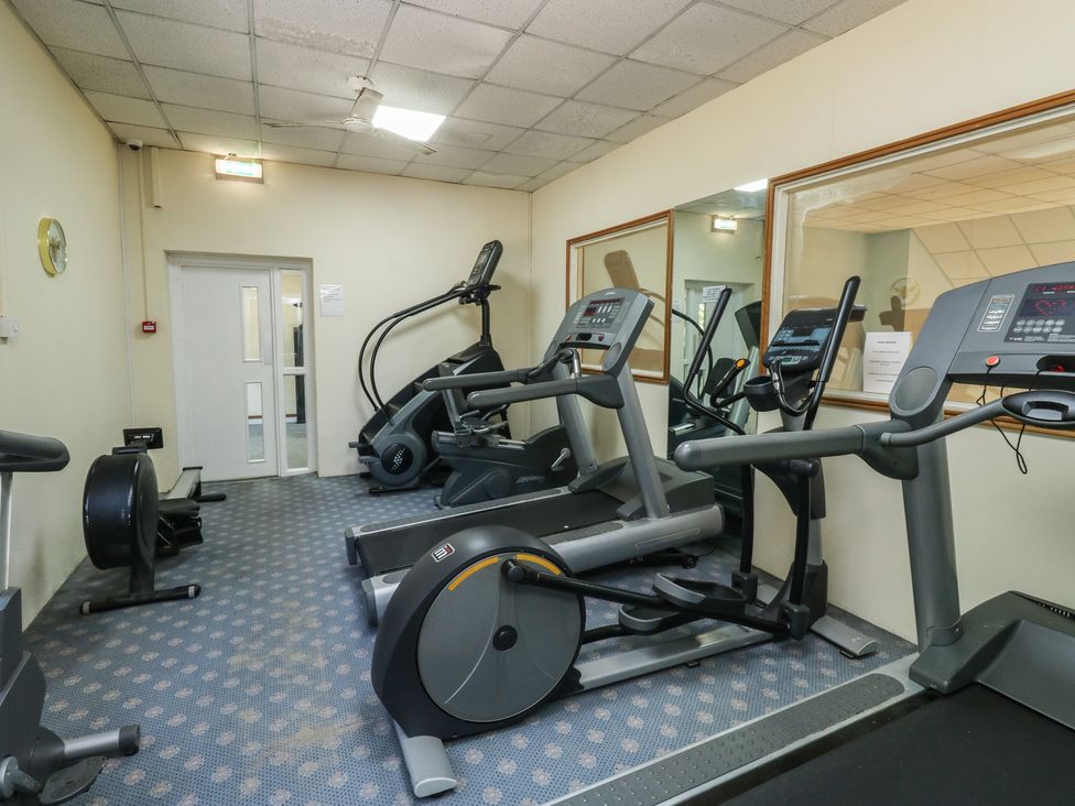 A gym with various fitness equipment at Teal in Newton Abbot