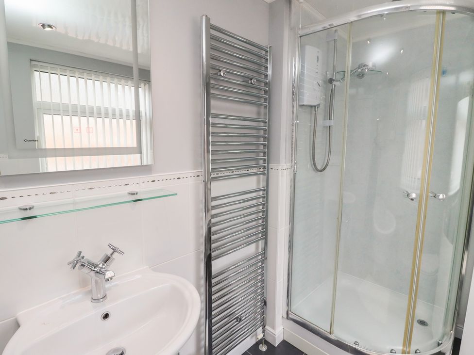 A bathroom with a sink and shower at 5 Jackson Terrace Morpeth