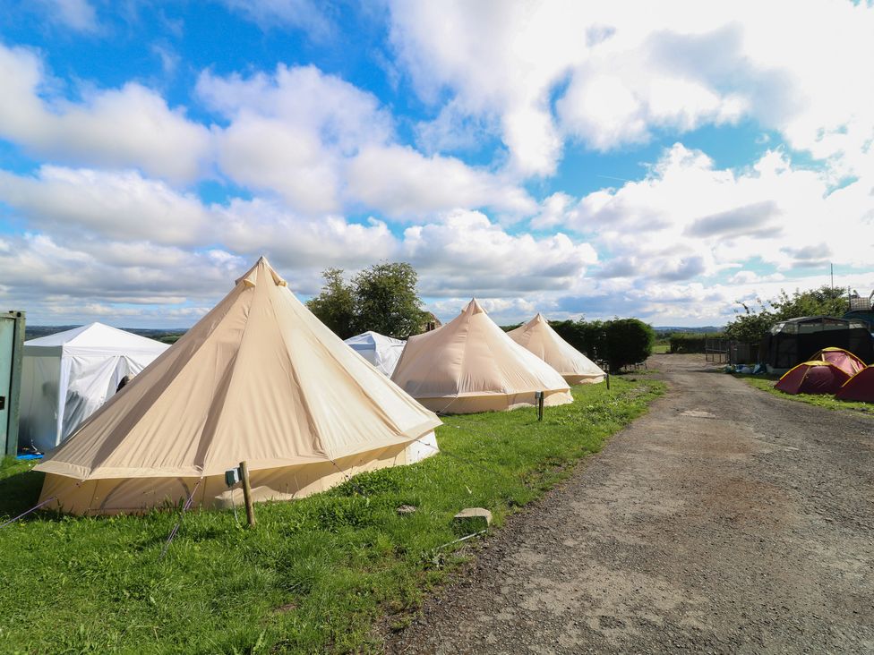 Bell tents in an outdoor area at Bell Tent Three