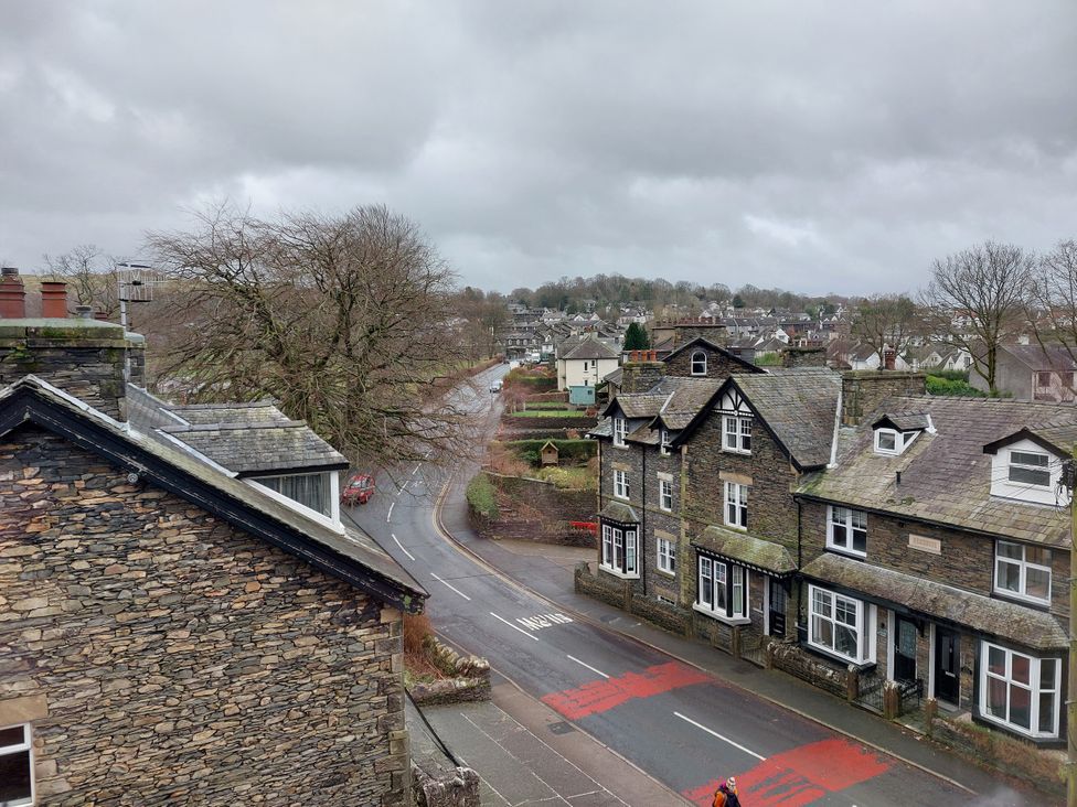 An outdoor view of houses and a road at 1 Park Road Windermere