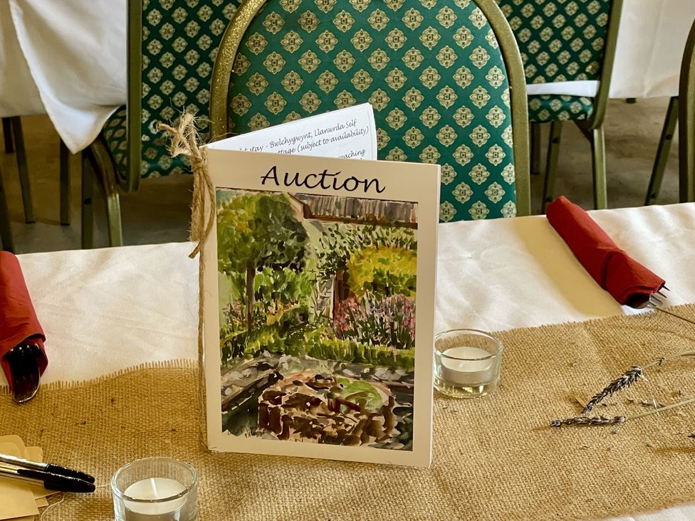A menu on a table at West Cottage Myddfai near Llandovery