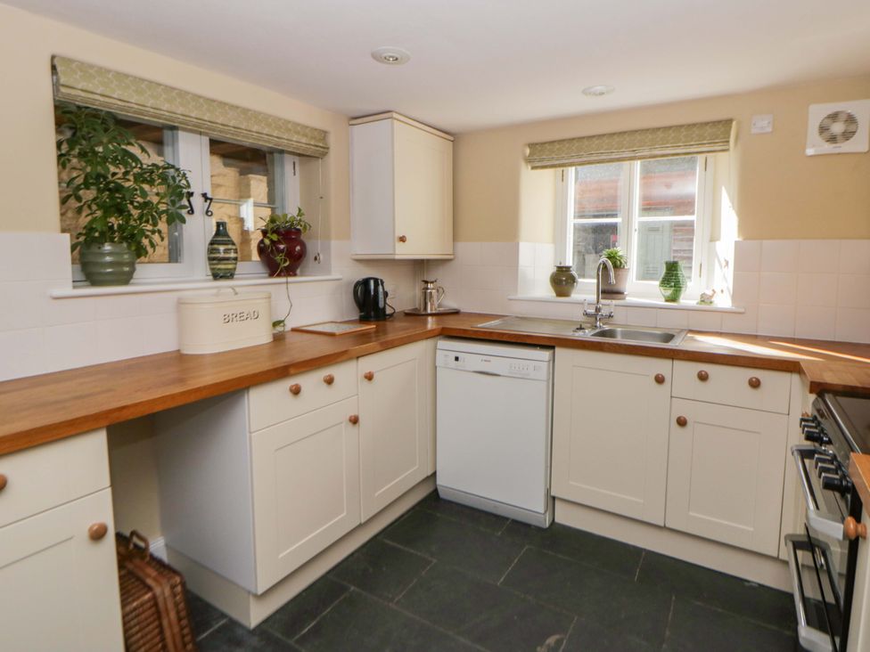 A kitchen with a sink and countertop at North Cottage in Myddfai near Llandovery