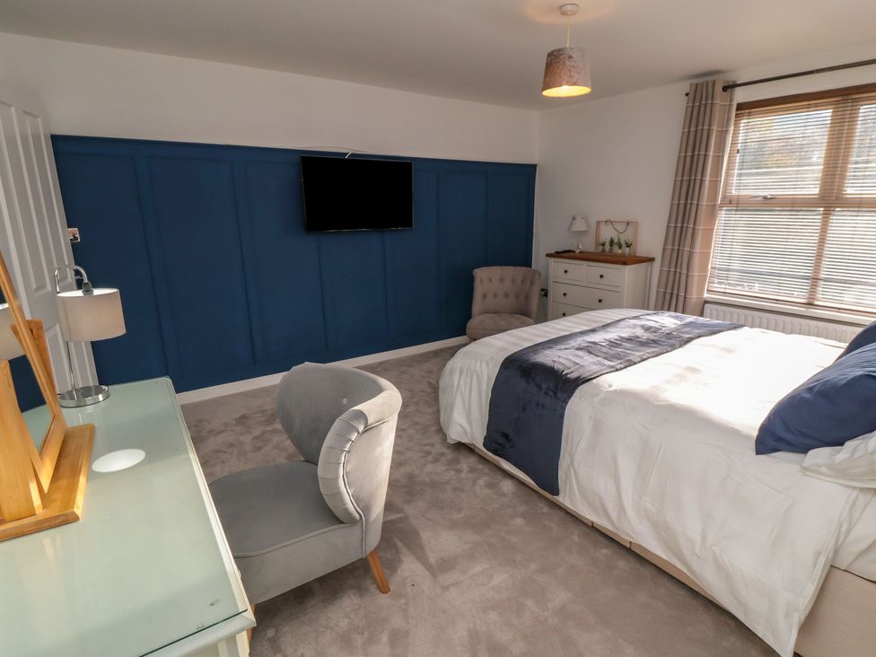 A bedroom with a bed and a television at 23 South Lackenby in Eston
