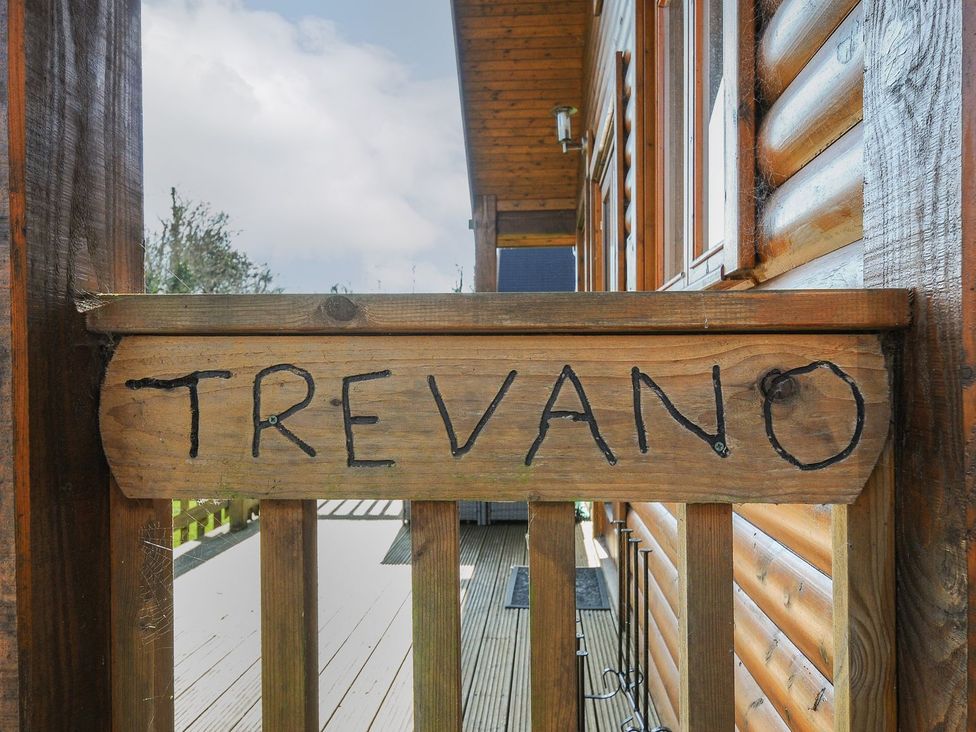 A wooden sign with the name Trevano at Trevano in St Breward