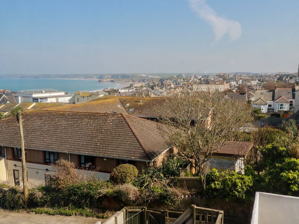 A view of houses and the sea at Sea Boots in Newquay