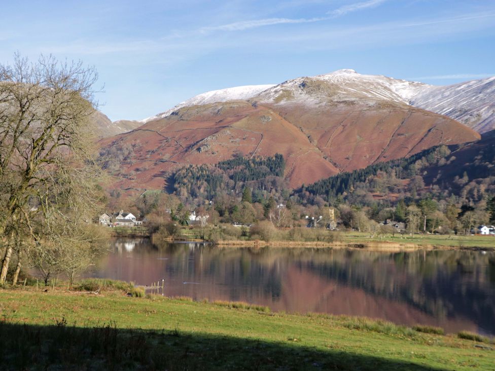 A landscape with mountains and a lake at Two Hollens Ambleside