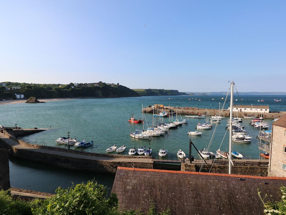 A harbor with boats at Sea Haze in Tenby