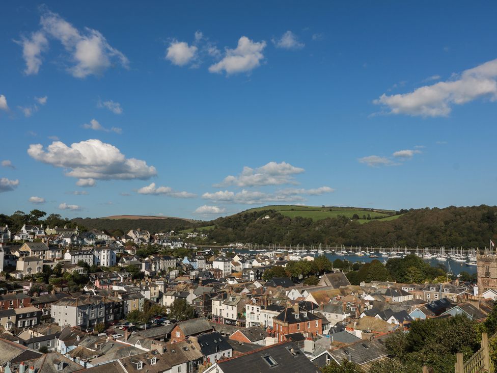 A view of houses and boats near a harbor at 36 Crowthers Hill in Dartmouth