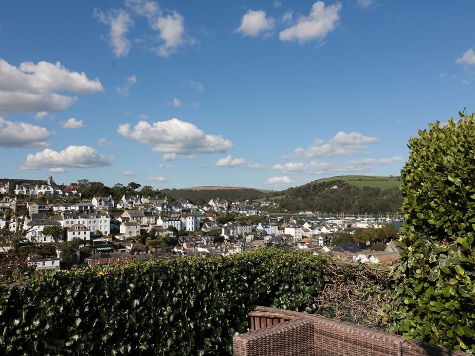 A view of town and river with hills in the background at 36 Crowthers Hill, Dartmouth