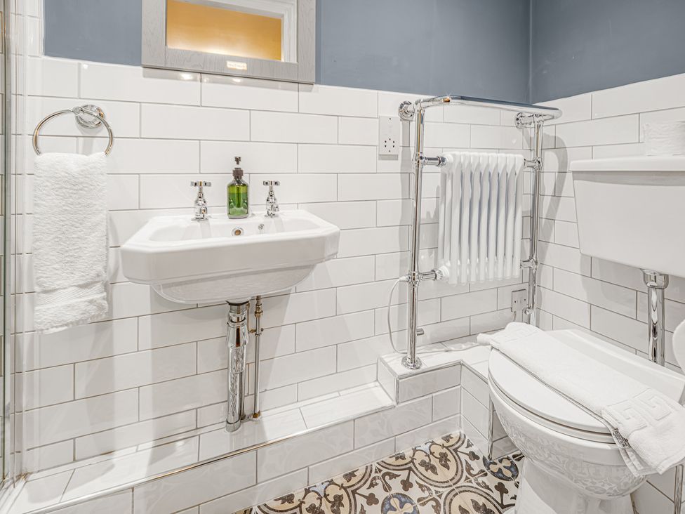 A bathroom with a sink and toilet at Central Vista Retreat Chester