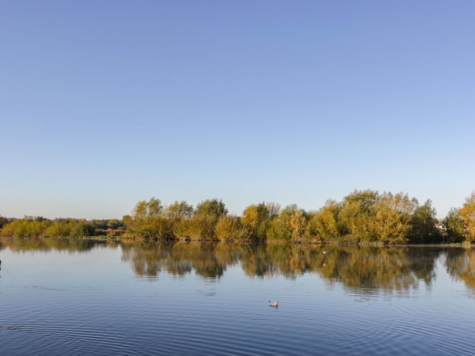 A serene view of water with trees and reflections at Central Vista Retreat Chester