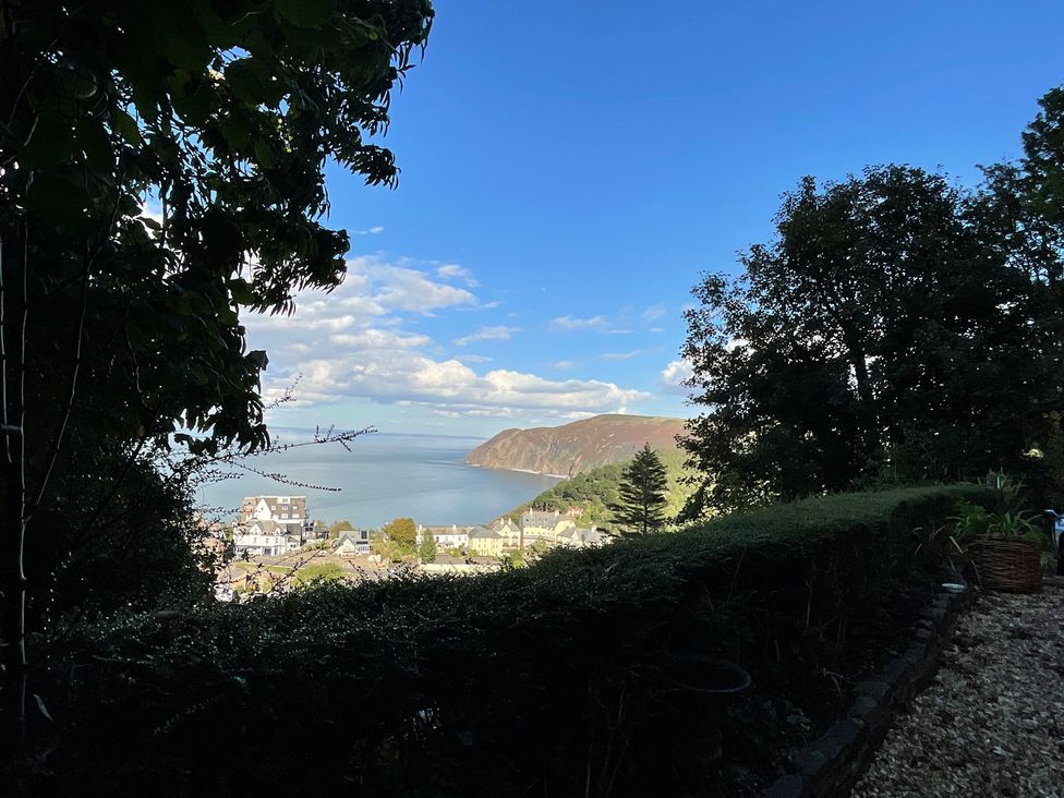 A view of the sea and hills from Rookery Cottage in Lynton