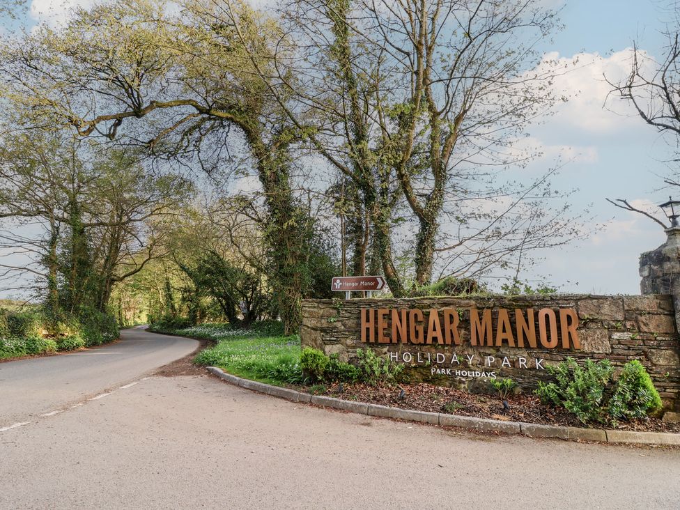 A road leading to Hengar Manor Holiday Park in St Tudy