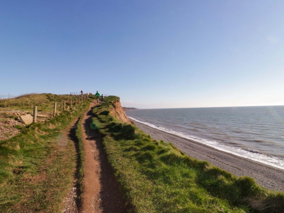 A coastal path along a cliff overlooking the sea at Guillemot St Bees