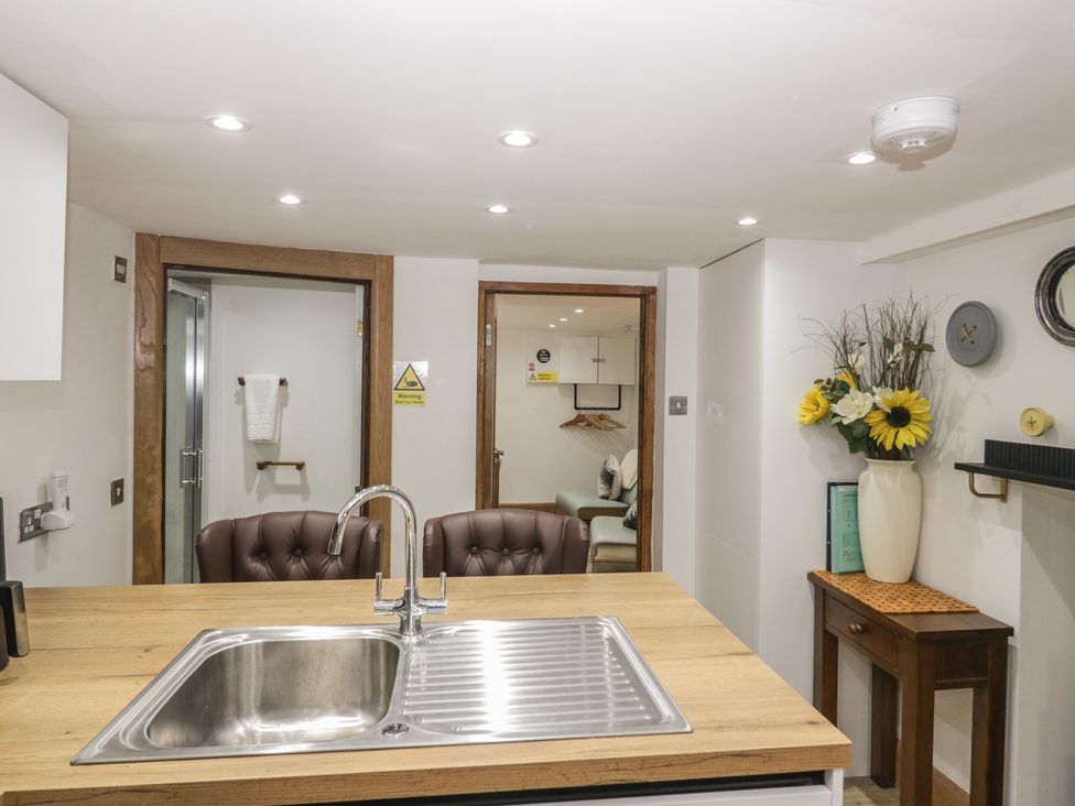 A kitchen with a sink and countertop at Park View Studio in Ambleside