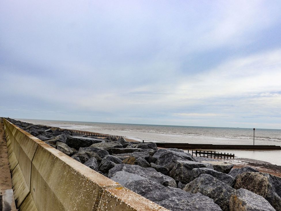 A view of rocks along the coastline at Greengates in Rye